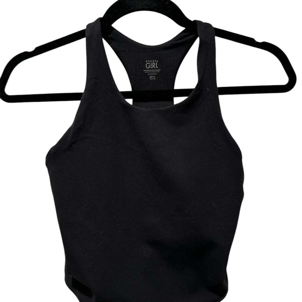 Athleta Girl cropped tank with bra